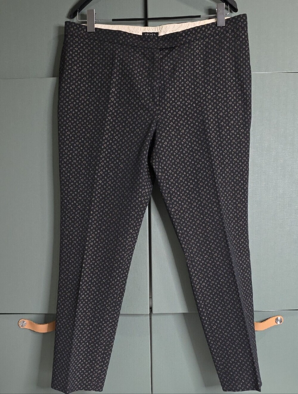752 Escada Sport Micro-Geometric Tailored Ankle Trousers - Size 44 (US 14)